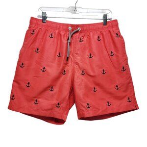 Maamgic Mens Anchor Print Swim Shorts Size Large